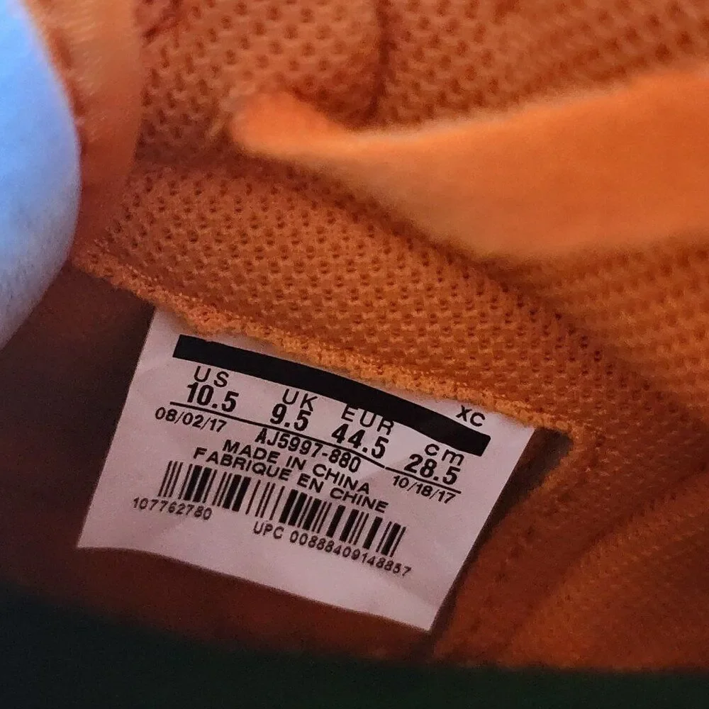 Nike Air Jordan 1 Retro Hi OG Men's Athletic Shoes Size 10.5 Orange Peel w/ Box - Picture 9 of 12